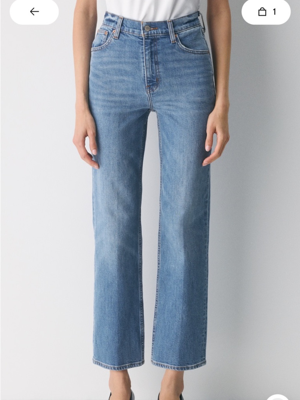 Denim Forum Arlo high rise straight jeans